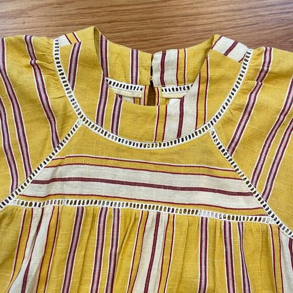 Anthropologie dRA Los Angeles Striped Linen Short Dress Medium - Picture 7 of 12